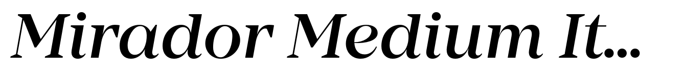 Mirador Medium Italic